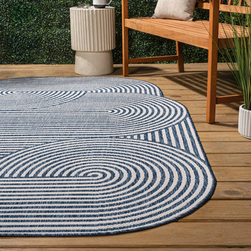 Margot Modern Geometric Arch Stripe Area Rug